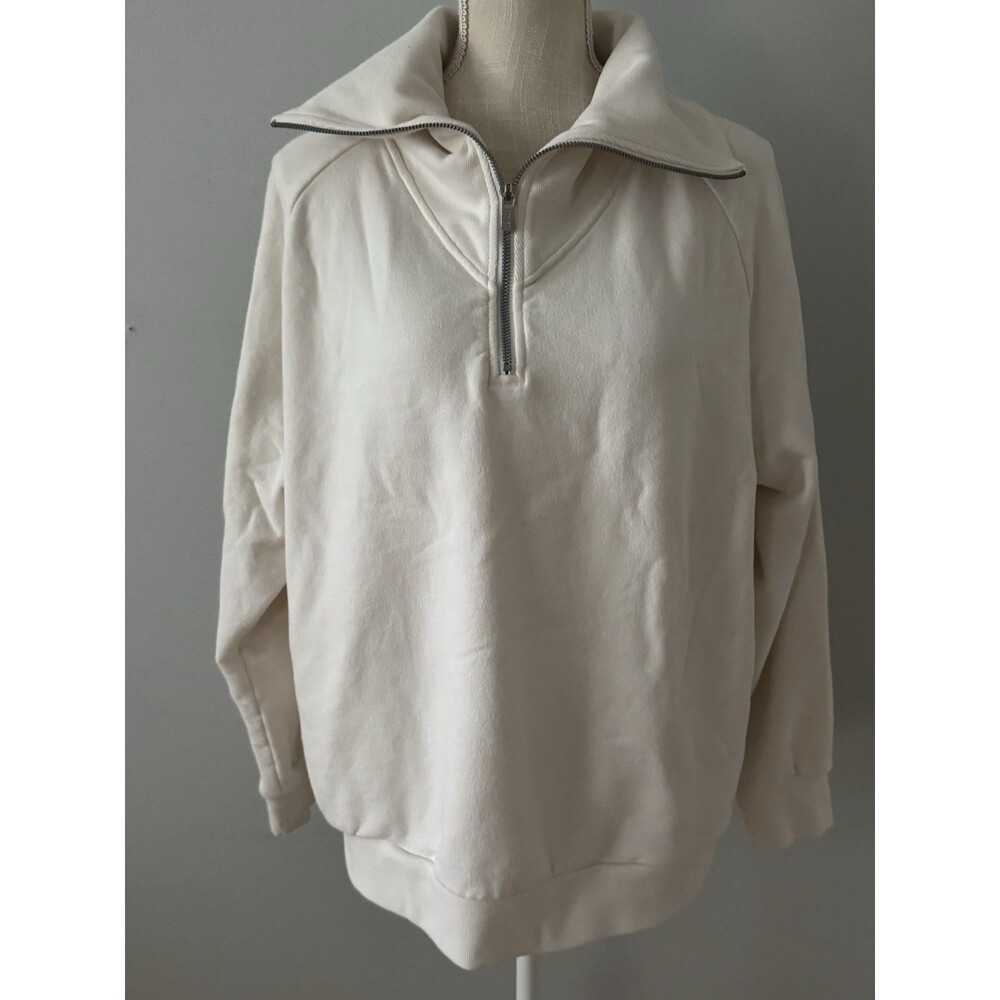 Athleta Forever Fleece Relaxed 1/4 Zip Sweatshirt Size Large